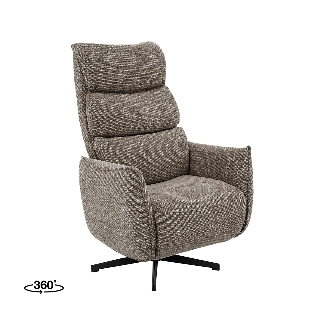 LABEL51 Fauteuil Goteborg - Mushroom - Royal Boucle - 2-Motorig - 75x85x118 cm