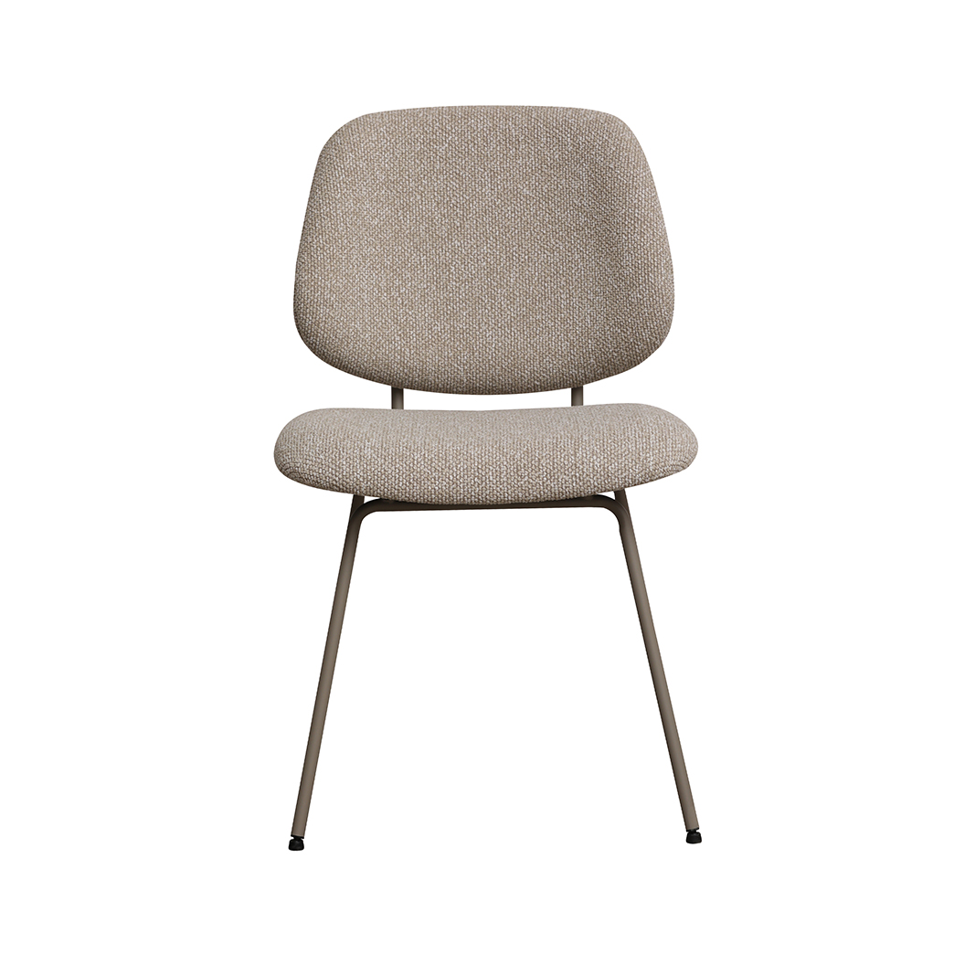 LABEL51 - Eetkamerstoel Ravenna - Beige - 59x50x82cm - Set van 2
