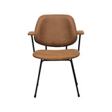 LABEL51 Eetkamerstoel Rivano - Cognac - 62x82x58 cm - Set van 2