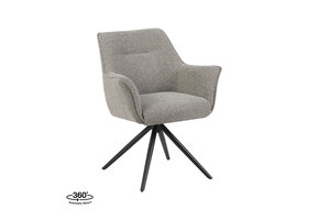 LABEL51 - Eetkamerstoel Kimora - Grijs - 66x65x86cm - Set van 2