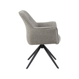 LABEL51 - Eetkamerstoel Kimora - Grijs - 66x65x86cm - Set van 2