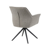 LABEL51 - Eetkamerstoel Kimora - Grijs - 66x65x86cm - Set van 2