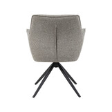LABEL51 - Eetkamerstoel Kimora - Grijs - 66x65x86cm - Set van 2