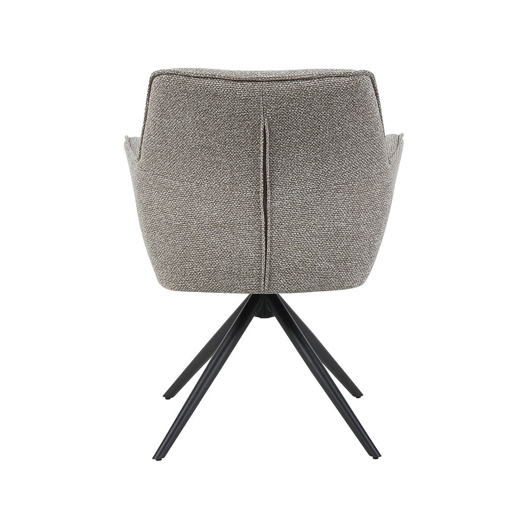 LABEL51 - Eetkamerstoel Kimora - Grijs - 66x65x86cm - Set van 2