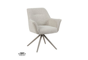 LABEL51 - Eetkamerstoel Kimora - Beige - 66x65x86cm - Set van 2