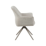 LABEL51 - Eetkamerstoel Kimora - Beige - 66x65x86cm - Set van 2