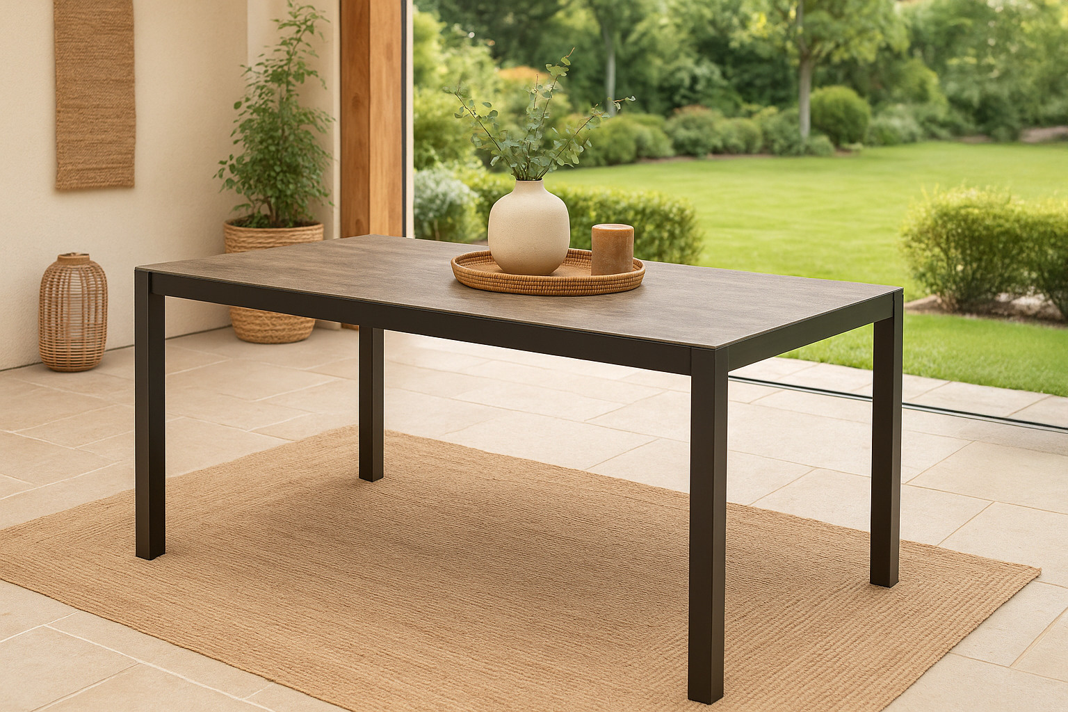 Sens-Line - Donna Tuintafel - 160x90cm - Antraciet