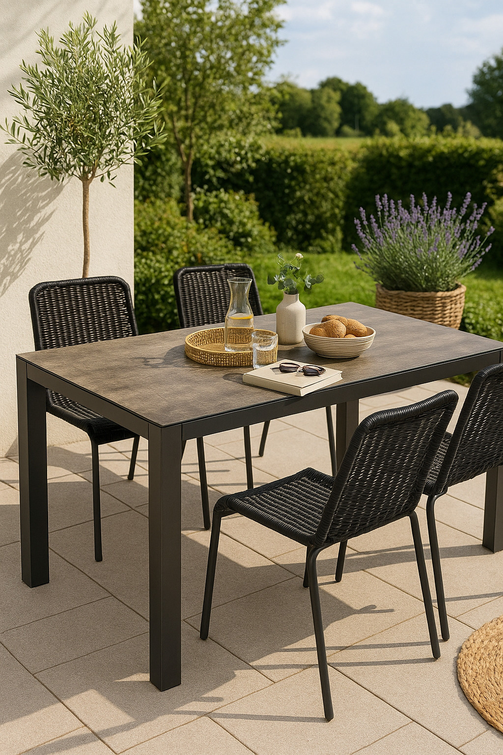 Sens-Line - Donna Tuintafel - 160x90cm - Antraciet