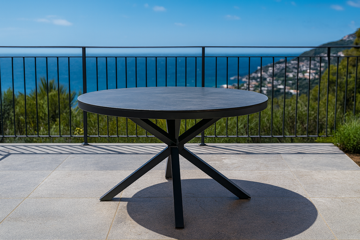 Sens-Line - Milano Tuintafel - Ø120cm - Antraciet