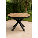 Sens-Line - Milano Tuintafel - Ø120cm - Houtkleur