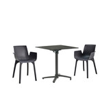 Sens-Line - Julia HPL Bistro Tafel - 70x70cm - Antraciet