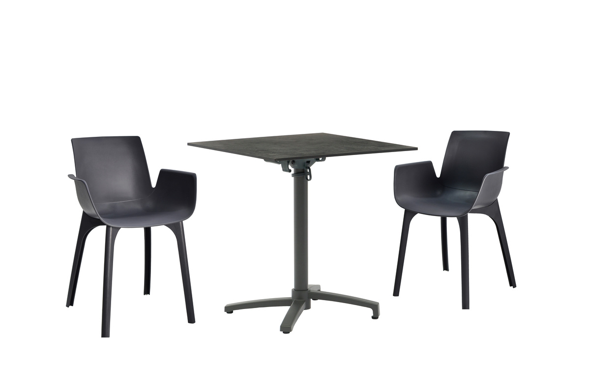 Sens-Line - Julia HPL Bistro Tafel - 70x70cm - Antraciet