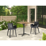 Sens-Line - Julia HPL Bistro Tafel - 70x70cm - Houtkleur