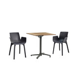 Sens-Line - Julia HPL Bistro Tafel - 70x70cm - Houtkleur