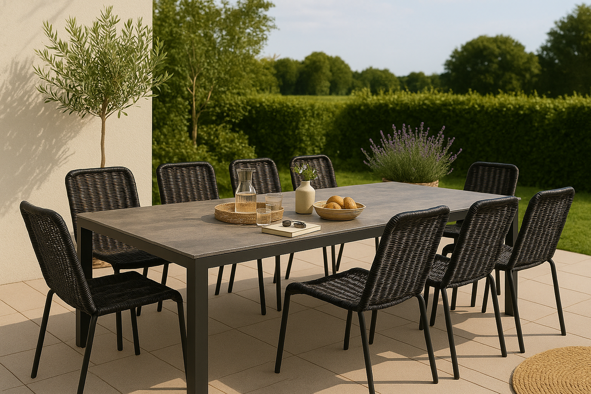 Sens-Line - Donna Tuintafel - 220x100cm - Antraciet