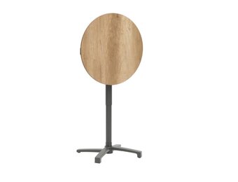Sens-Line - Lima HPL Bistro Tuintafel - In hoogte verstelbaar - Ø70cm - Houtkleur