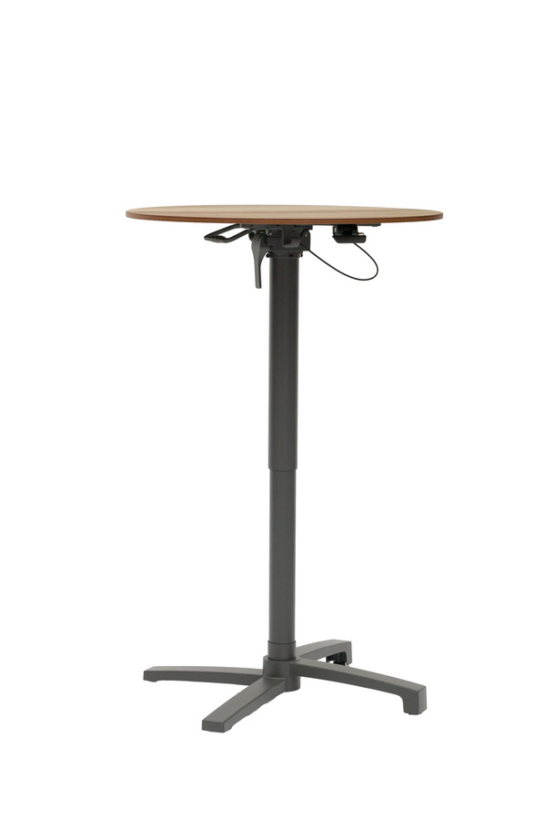 Sens-Line - Lima HPL Bistro Tuintafel - In hoogte verstelbaar - Ø70cm - Houtkleur