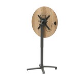 Sens-Line - Lima HPL Bistro Tuintafel - In hoogte verstelbaar - Ø70cm - Houtkleur