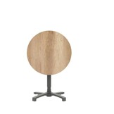 Sens-Line - Lima HPL Bistro Tuintafel - In hoogte verstelbaar - Ø70cm - Houtkleur