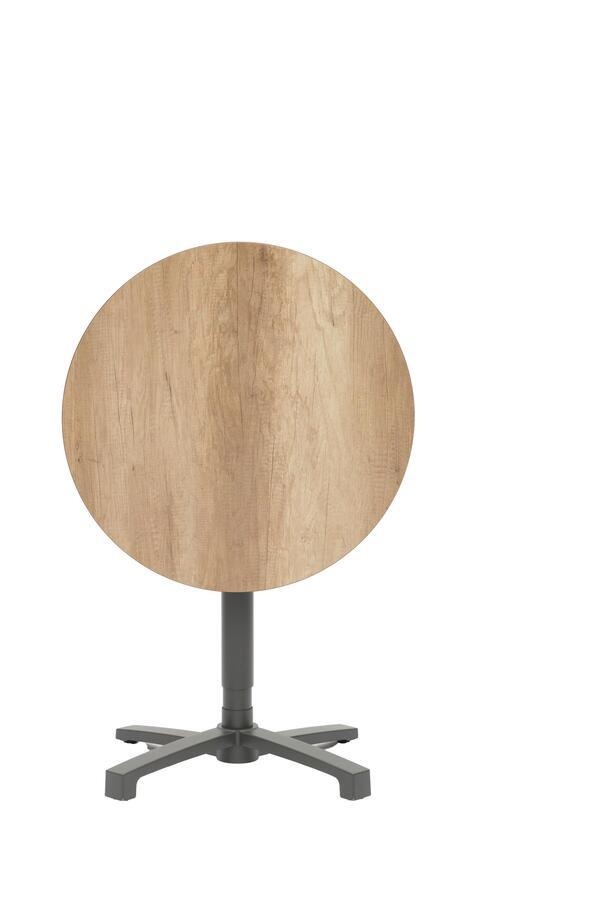 Sens-Line - Lima HPL Bistro Tuintafel - In hoogte verstelbaar - Ø70cm - Houtkleur