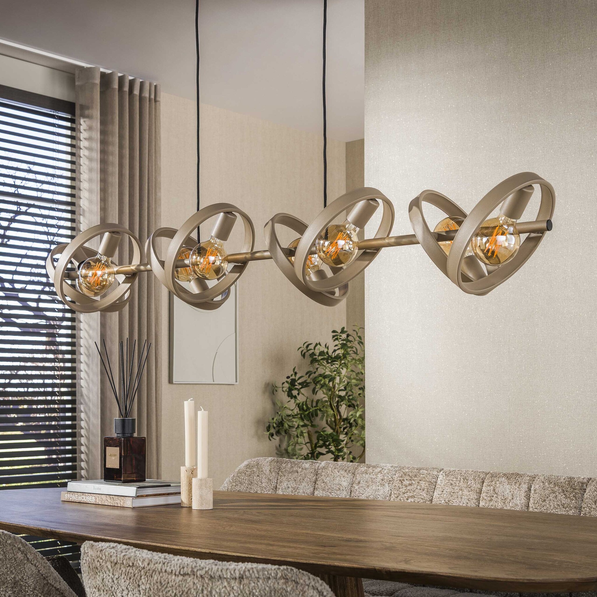 Hoyz Collection - Hanglamp Hover 8-lichts - Beige
