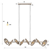 Hoyz Collection - Hanglamp Hover 8-lichts - Beige