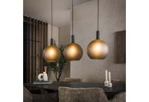 Hoyz Collection - Hanglamp Bubble Frosted 3-lichts - Frosted Grijs