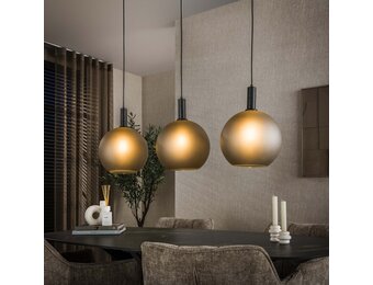 Hoyz Collection - Hanglamp Bubble Frosted 3-lichts - Frosted Grijs