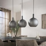 Hoyz Collection - Hanglamp Bubble Frosted 3-lichts - Frosted Grijs