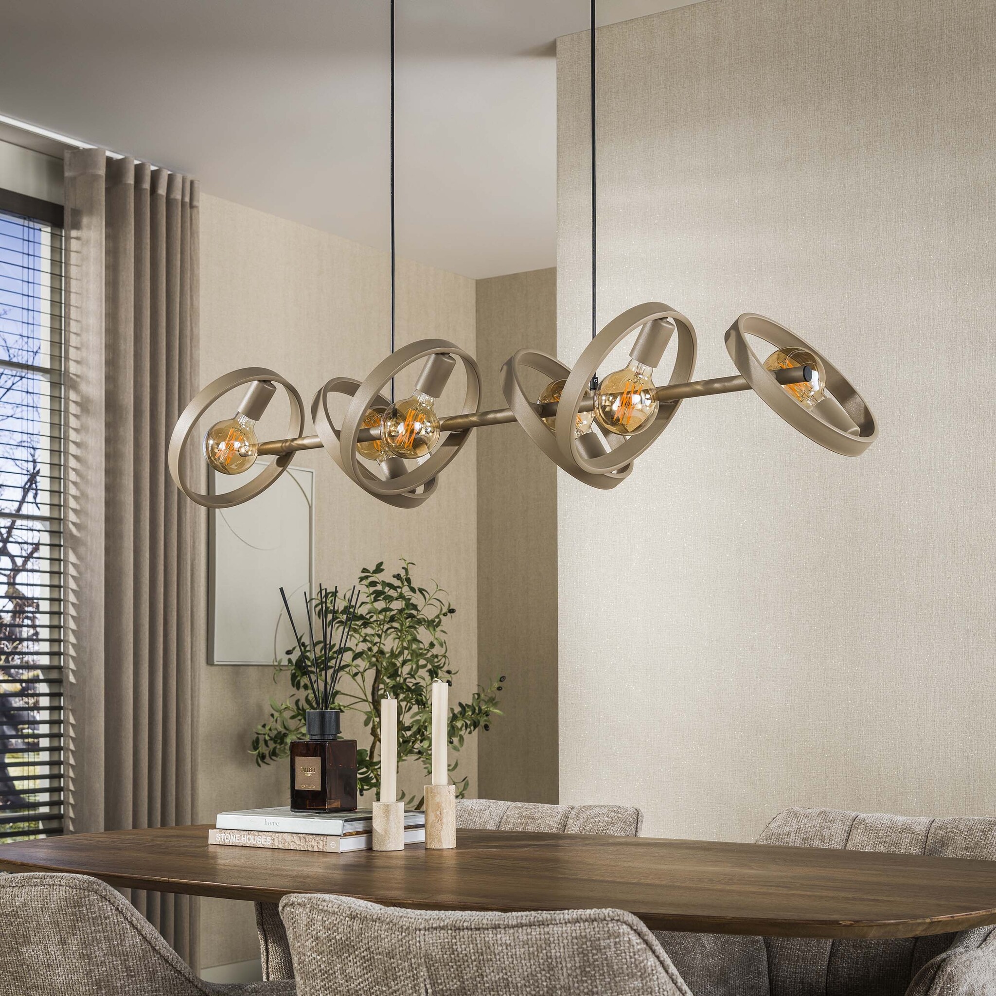 Hoyz Collection - Hanglamp Hover 6-lichts - Beige