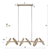 Hoyz Collection - Hanglamp Hover 6-lichts - Beige