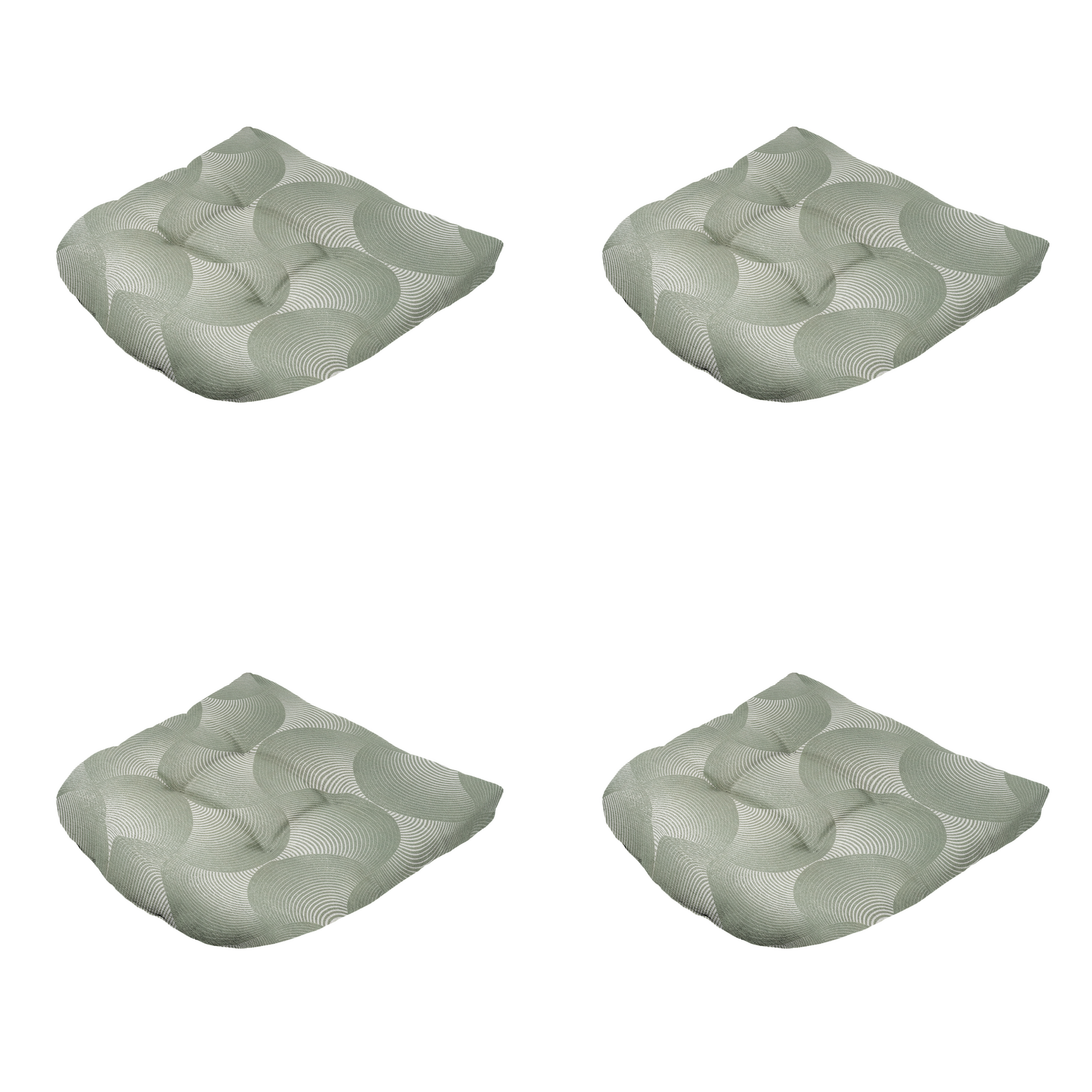 Madison - Zitkussen Napels - Groen - 46x46x6cm - Set van 4