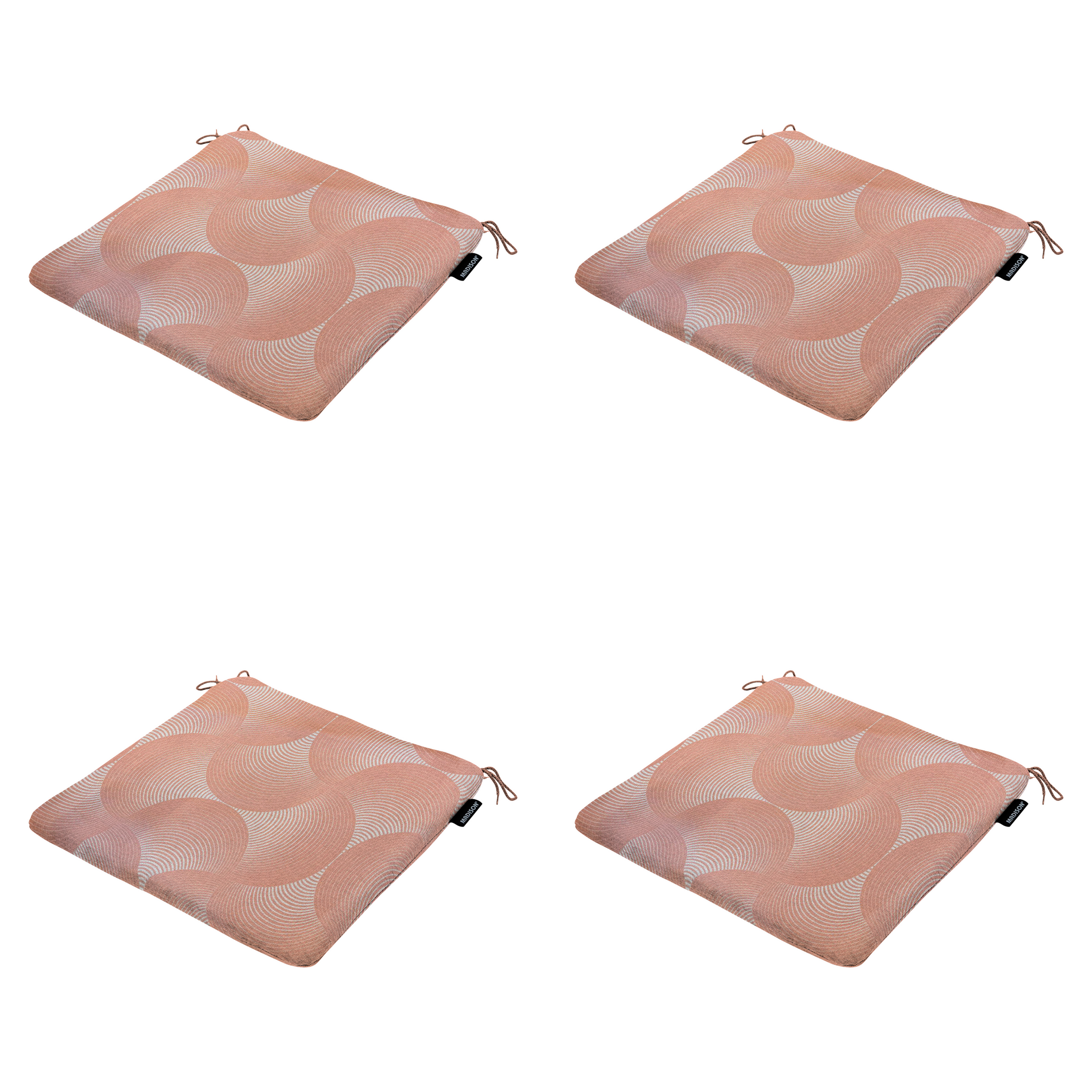 Madison - Zitkussen Napels - Roze - 40x40x4,5cm - Set van 4
