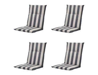 Madison - Kussen lage rug Amora - Grijs - 105x50x6cm - Set van 4