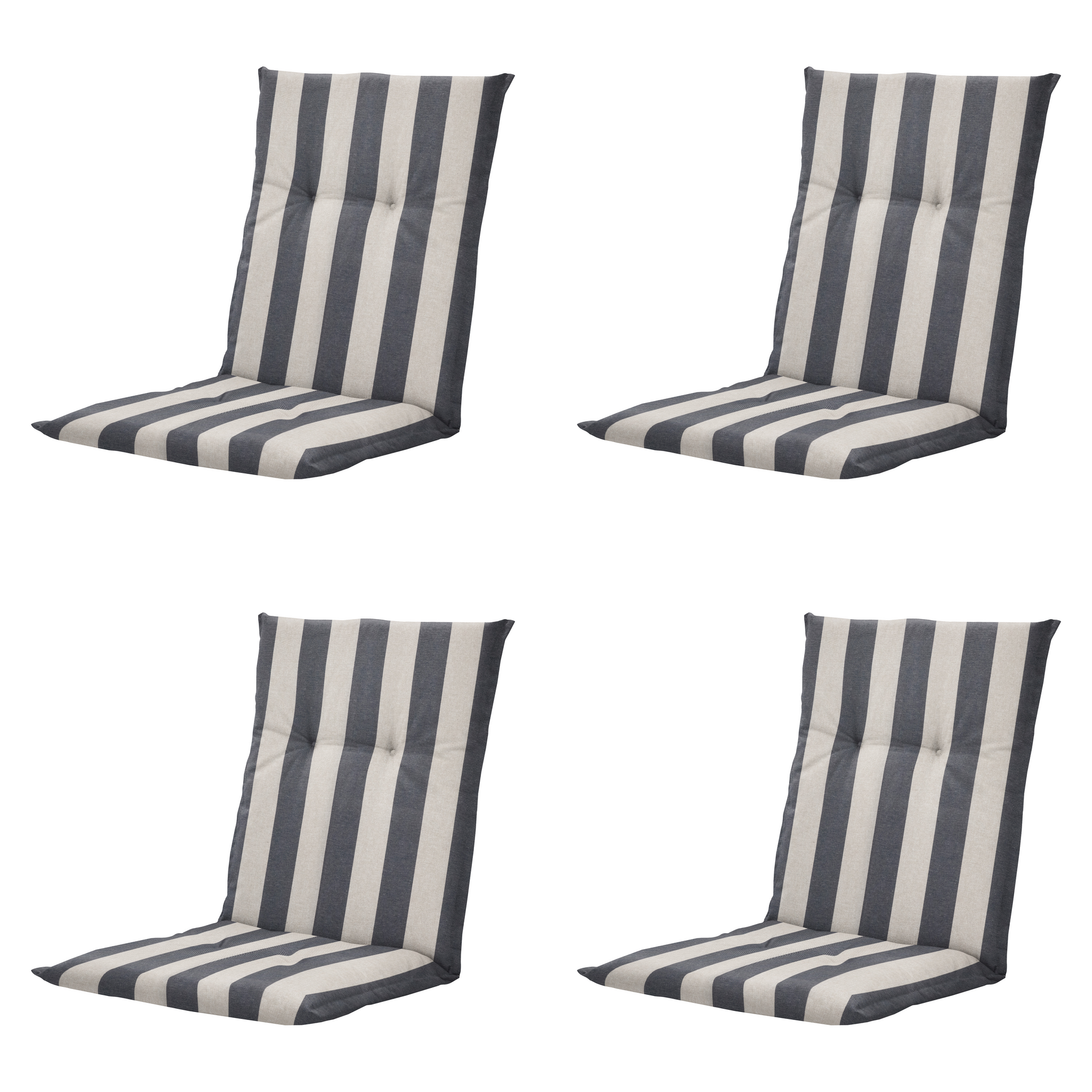 Madison - Kussen lage rug Amora - Grijs - 105x50x6cm - Set van 4