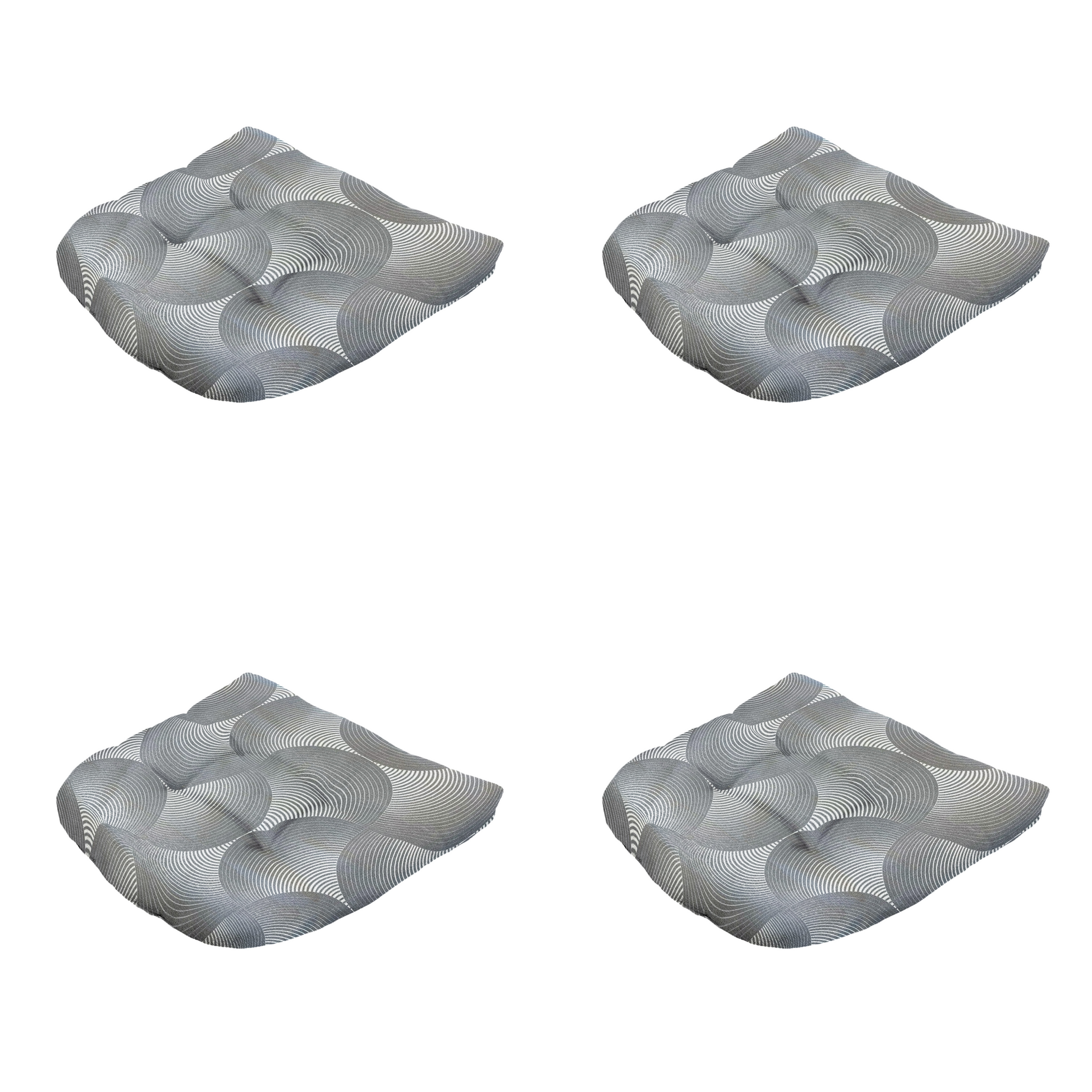 Madison - Zitkussen Napels - Grijs - 46x46x6cm - Set van 4