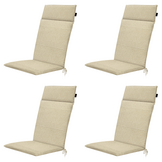 Madison - Tuintstoelkussen Hoge Rug Richmond - Beige - 120x50x4cm - Set van 4