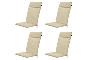 Madison - Tuintstoelkussen Hoge Rug Richmond - Beige - 120x50x4cm - Set van 4