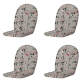 Julliete - Kuipstoelkussen Hoge rug - Set van 4