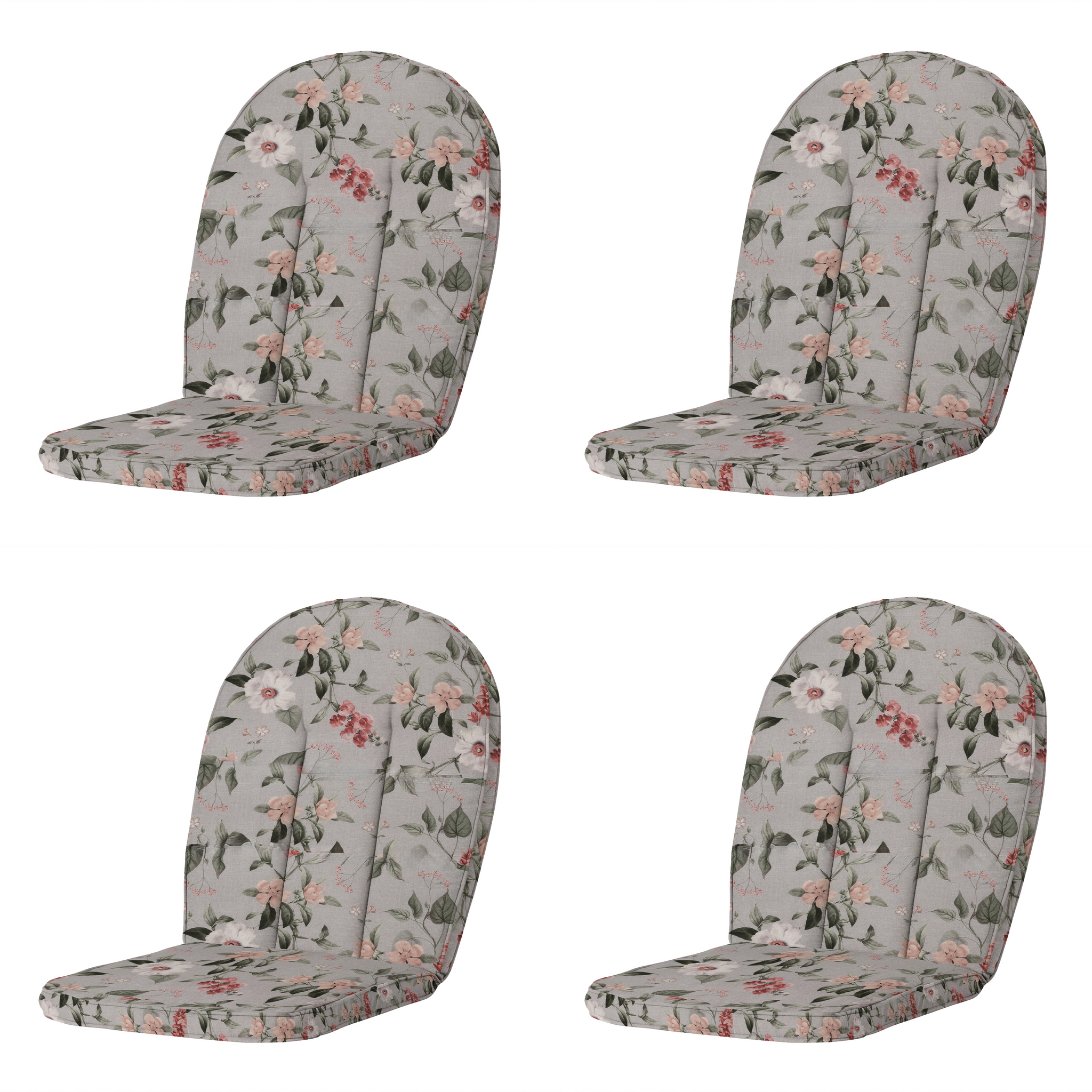 Julliete - Kuipstoelkussen Hoge rug - Set van 4