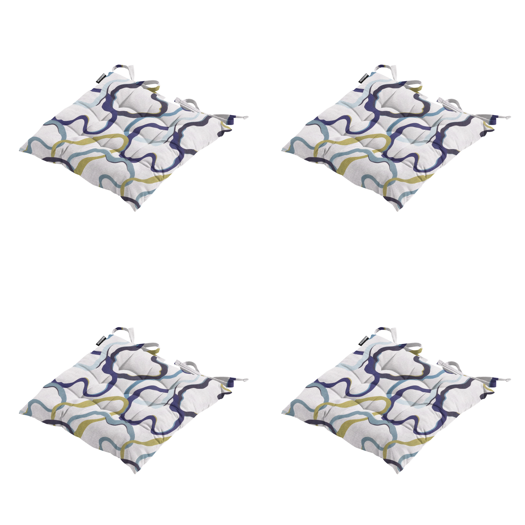 Wolken - Zitkussen Gestikt - Set van 4