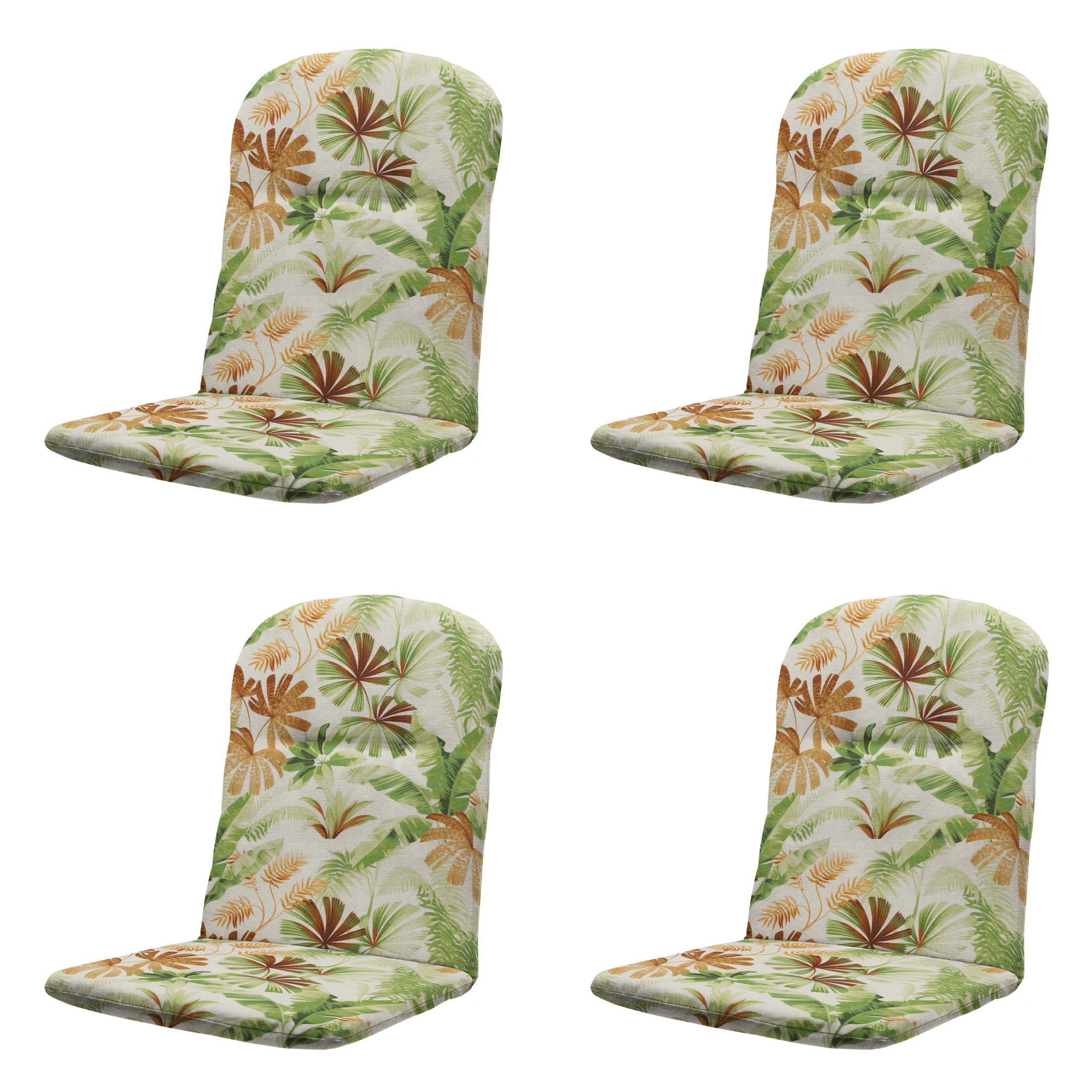 Madison - Kuipstoelkussen Hoge rug Axel - Multikleur - 96x45x3,5cm - Set van 4