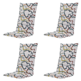 Wolken - Kussen Gestikt hoge rug - Set van 4