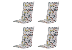 Wolken - Kussen Gestikt hoge rug - Set van 4