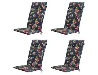 Madison - Tuintstoelkussen Hoge Rug Cato - Blauw - 120x50x4cm - Set van 4