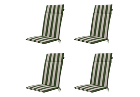 Madison - Tuintstoelkussen Hoge Rug Amora - Groen - 120x50x4cm - Set van 4