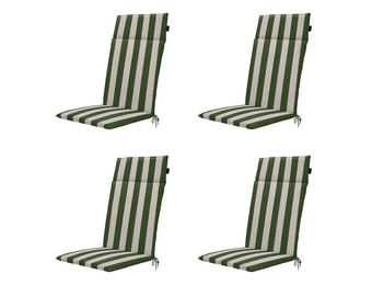 Madison - Tuintstoelkussen Hoge Rug Amora - Groen - 120x50x4cm - Set van 4