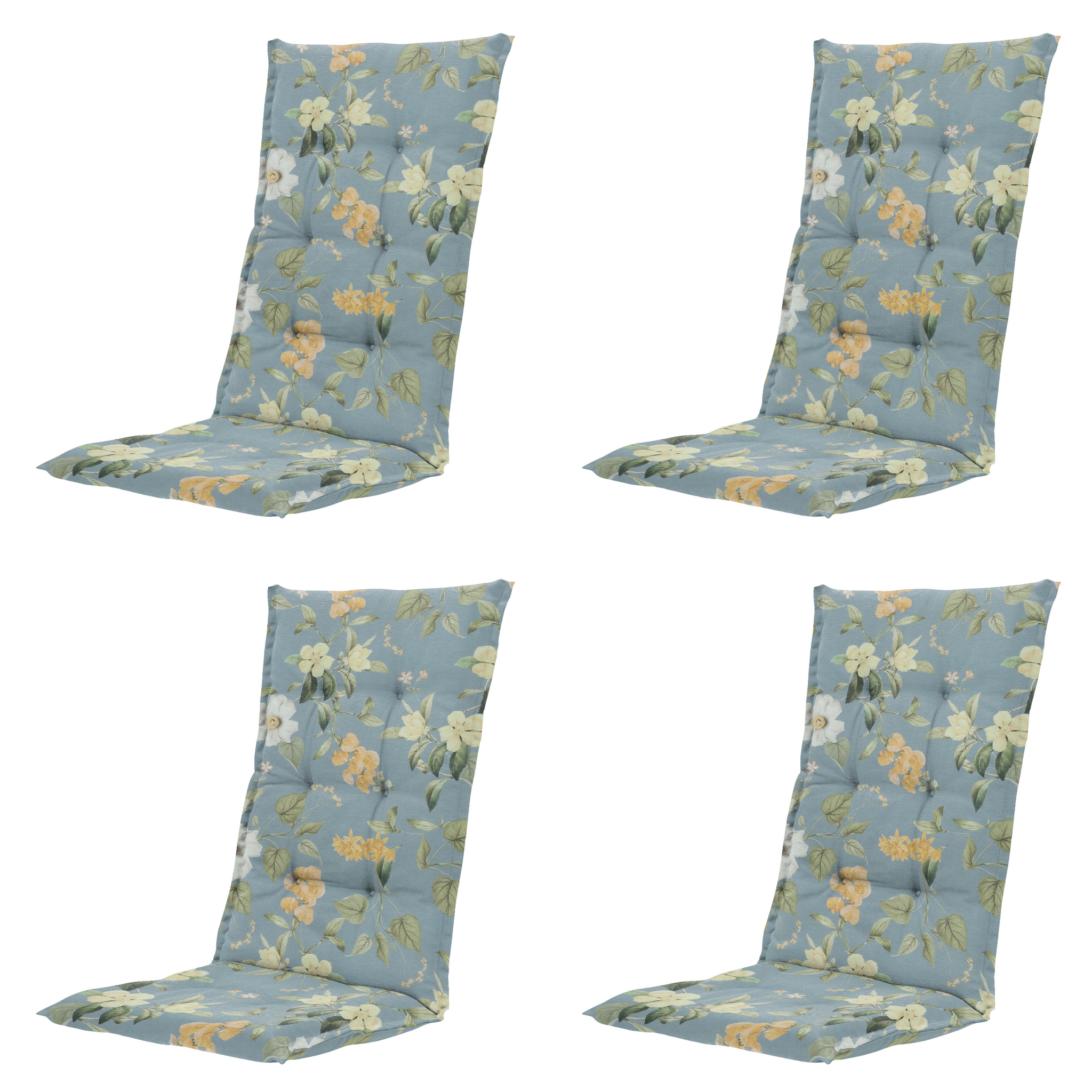 Julliete - Kussen Gestikt hoge rug - Set van 4