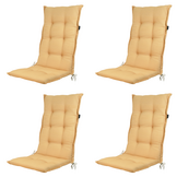 Madison - Kussen hoge rug Napels - Geel - 123x50x5cm - Set van 4