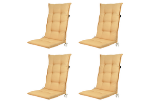 Madison - Kussen hoge rug Napels - Geel - 123x50x5cm - Set van 4